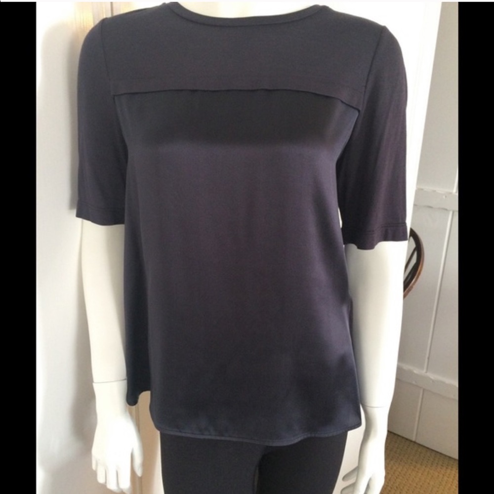 Vince silk tee midnight navy xs